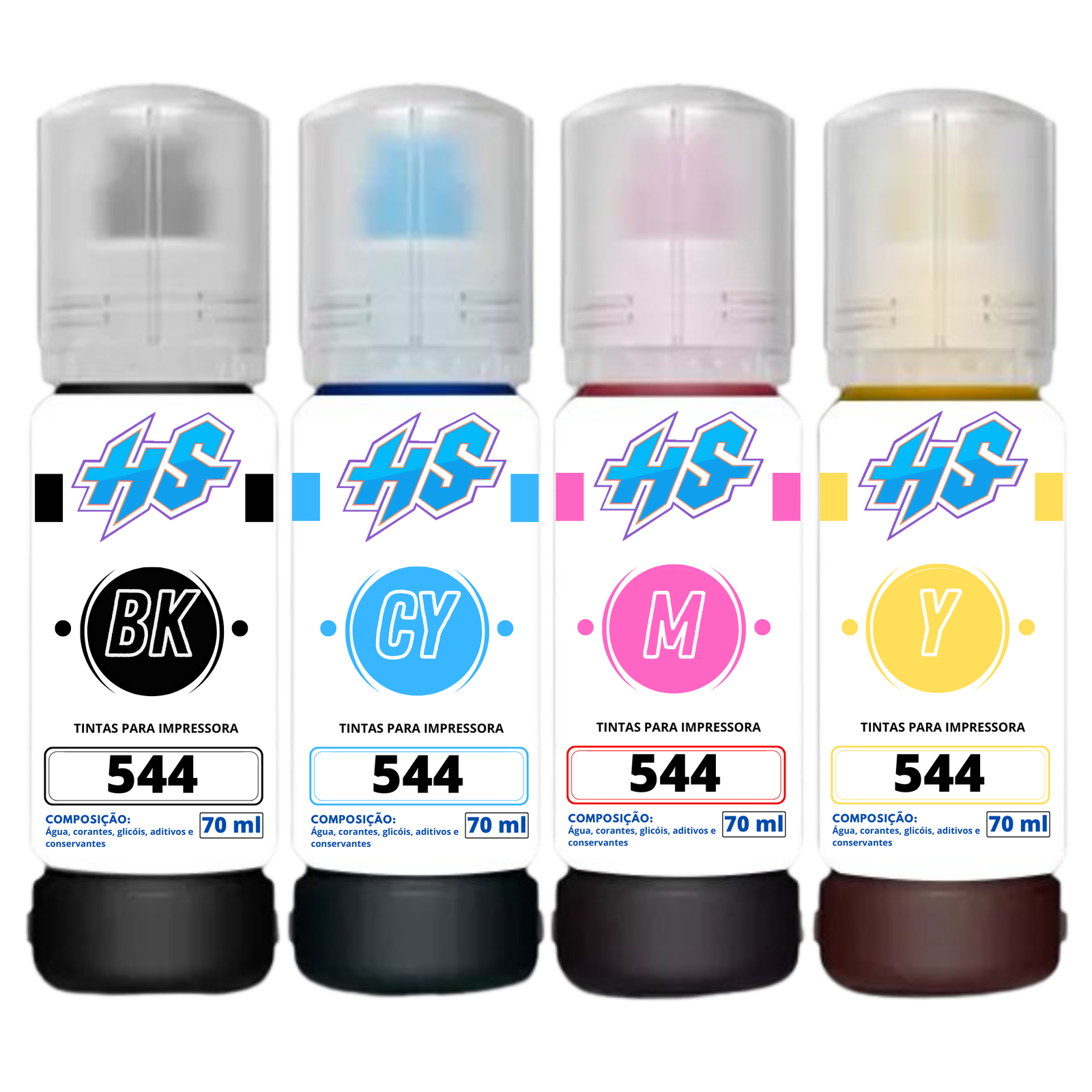 Kit 9 Refil Haddaway Store T544 70ml L3110 L3250 L3150 B Y C